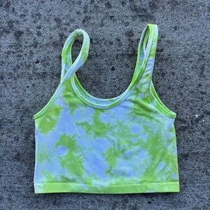 No Boundaries Green Tie Dye Bralette Tank